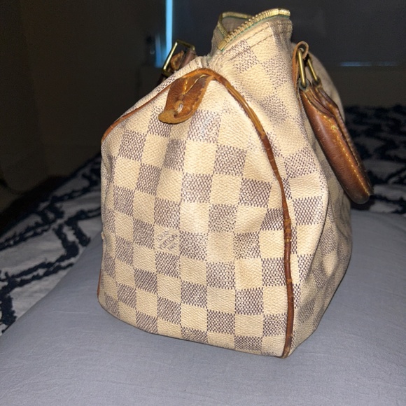VINTAGE Louis Vuitton Damier Azur Speedy 30 Satchel - Picture 2 of 4